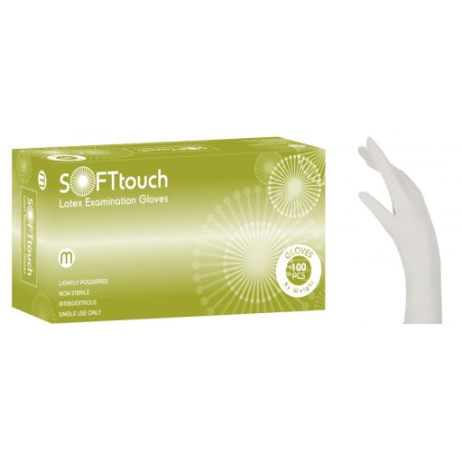 Γάντια Latex Soft Touch με Πούδρα